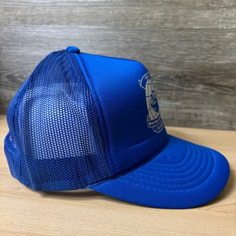 Vintage‎ ALS Hat Cap Snap Back Blue Blue Trucker Adjustable